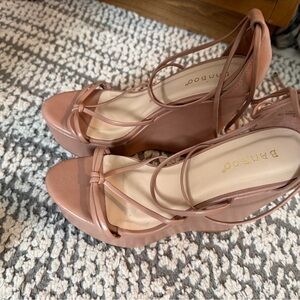 Barco Uniforms Women's Blush Strappy Platform Sandals